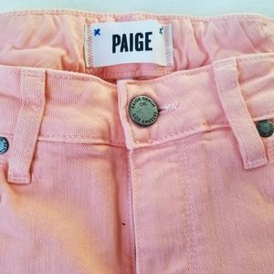 Paige Hoxton Ultra Skinny Coral Pink Denim